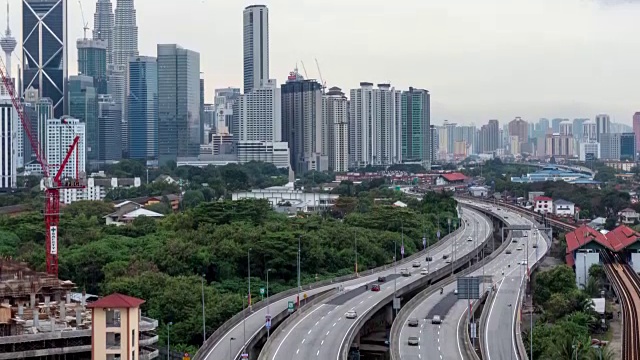 延时交通马来西亚城市视频下载