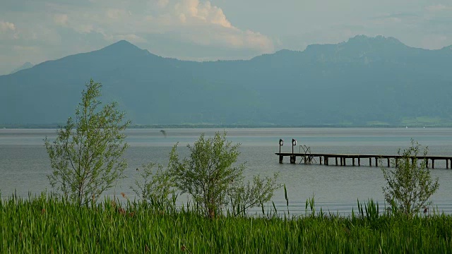 湖Chiemsee Seebruck附近Chiemgau,上巴伐利亚,德国巴伐利亚视频素材