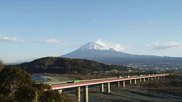 日本富士山和富美高速公路视频素材