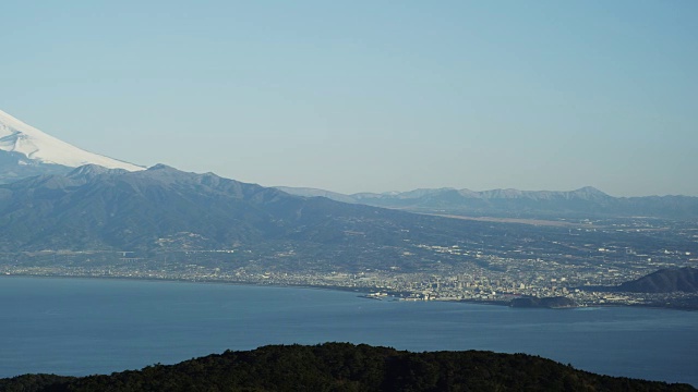 日本富士山和骏河湾视频素材