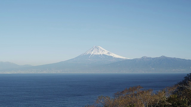 日本富士山和骏河湾视频素材