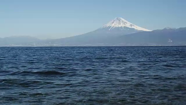 日本富士山和骏河湾视频素材