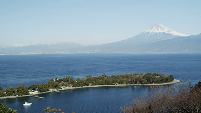 日本富士山和骏河湾视频素材