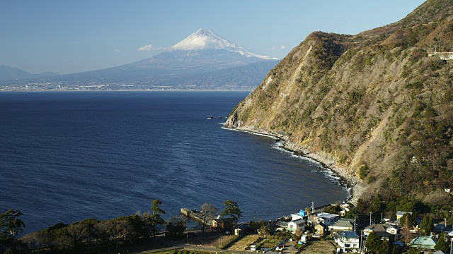 日本的富士山和大阪神社视频素材