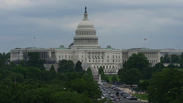 美国国会大厦和宾夕法尼亚大道在华盛顿，DC - 4k/超高清视频素材