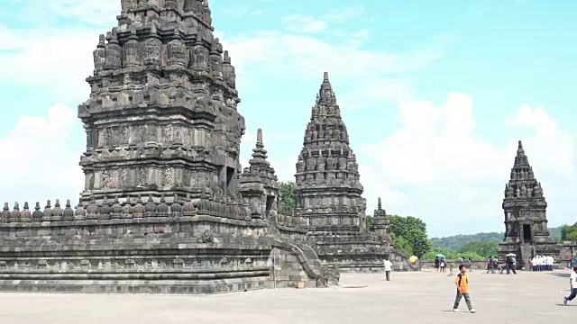 Prambanan或raara Jonggrang寺庙视频素材