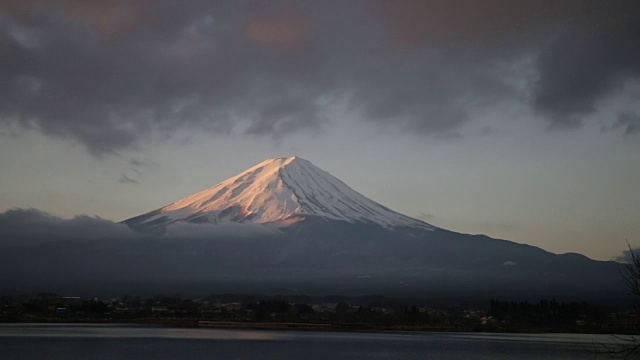 富士山日出时光流逝视频素材