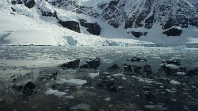 南极洲，冰川和山脉视频素材