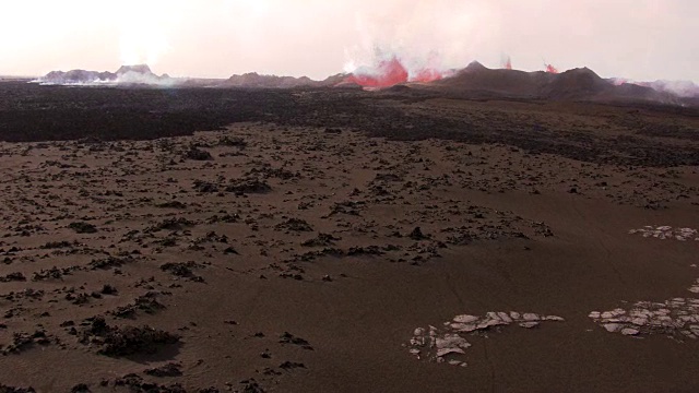 冰岛:巴尔达本加火山爆发视频素材