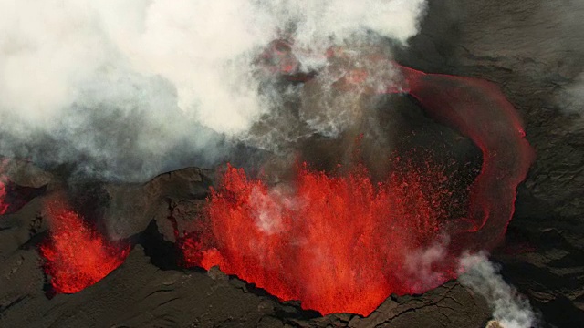 冰岛:巴尔达本加火山爆发视频素材