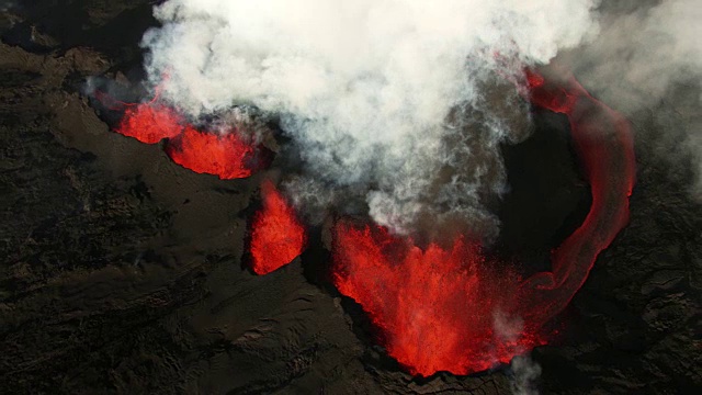 冰岛:巴尔达本加火山爆发视频素材