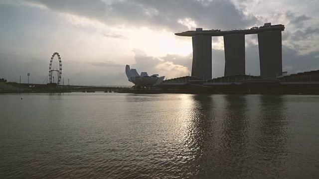 新加坡滨海湾的日出视频素材