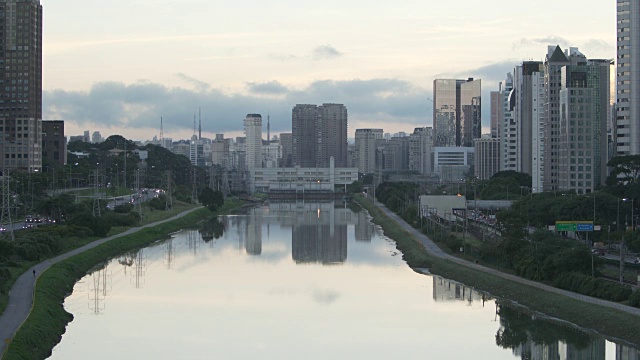 边际Pinheiros，圣保罗视频素材