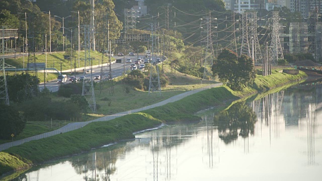 边际Pinheiros，圣保罗视频素材