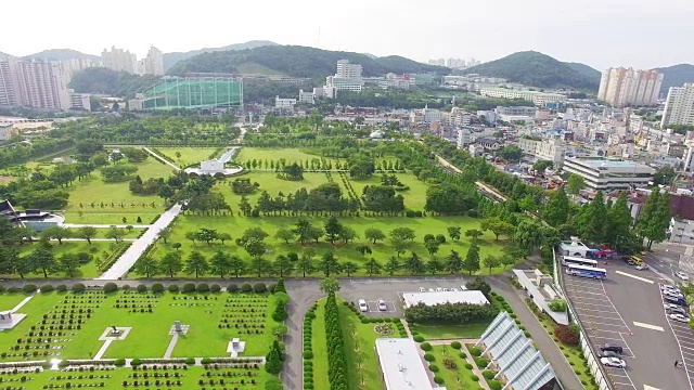 联合国纪念公墓鸟瞰图视频素材