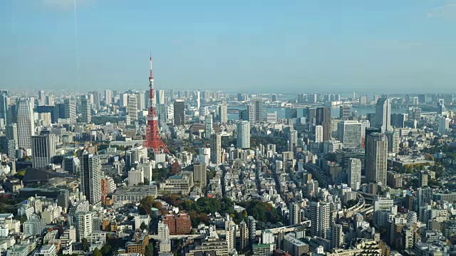 东京塔，东京市，日本视频素材