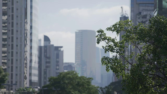 阳光明媚的日子里的建筑物视频素材