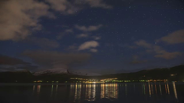 4K时光流逝:美丽的峡湾风光视频素材