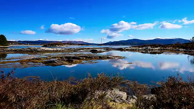 4K时光流逝:美丽的峡湾风光视频素材