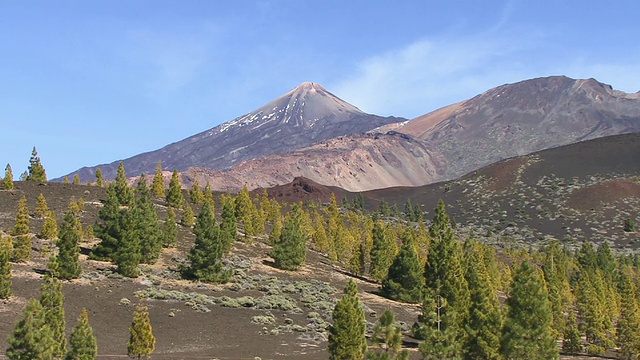 WS, ZO，山顶和火山景观，泰德山，特内里费，加那利群岛，西班牙视频素材