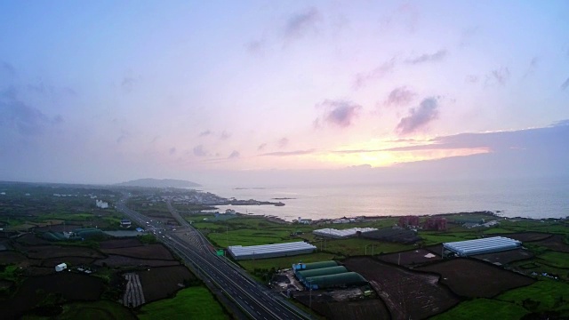 金宁里(著名的旅游景点)日落鸟瞰图视频素材