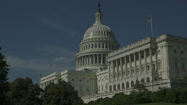 美国华盛顿特区国会大厦西部众议院一侧- 4k/超高清视频素材