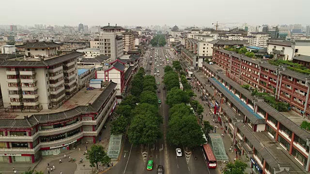 中国西安城市鸟瞰图视频素材