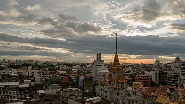 T/L WS HA Bangkok白天到夜晚城市/曼谷，泰国视频素材