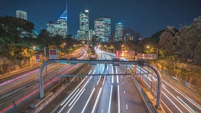 悉尼高速公路间隔拍摄视频素材