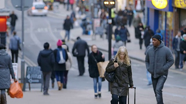 英国，伦敦，克罗伊登高街上的WS步行街视频素材