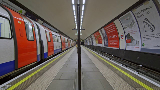 MS Subway trains in London Underground /伦敦地铁/英国伦敦视频素材