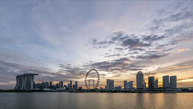 新加坡滨海湾的日夜电汇视频素材