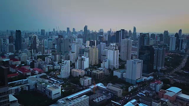 鸟瞰图曼谷城市上午视频素材