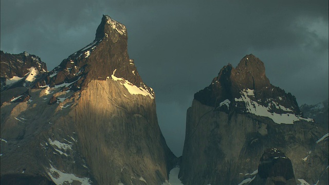 CU, Cuernos del Paine, Torres del Paine国家公园，智利视频素材