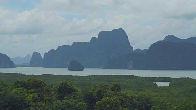 美丽的日出在Samet Nang社，泰国攀牙视频素材