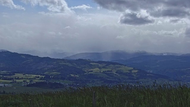 来自测量员山脊的胡德河谷的暴雨视频素材