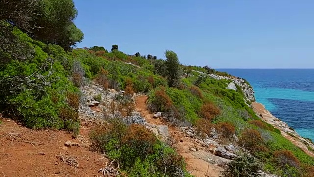 Cala Falcó(福克湾)在西班牙东部海岸巴利阿里岛马略卡/西班牙视频素材