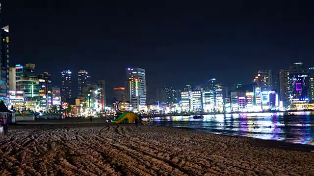 釜山的Gwangan海滩视频素材