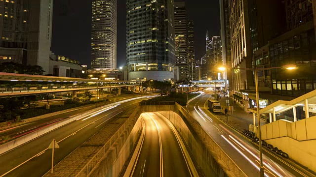 香港中央商务区的交通状况视频素材