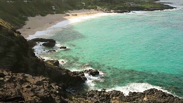 太平洋和夏威夷的山景视频素材