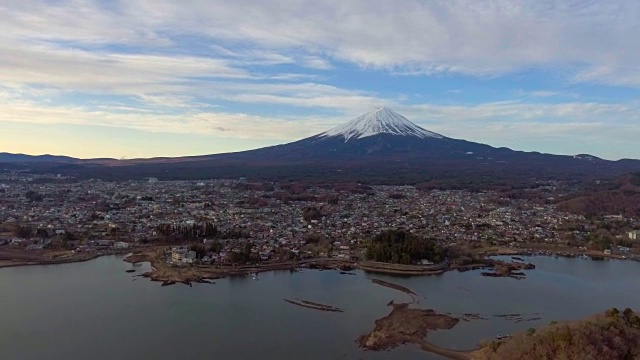 早上在日本的富士山视频素材