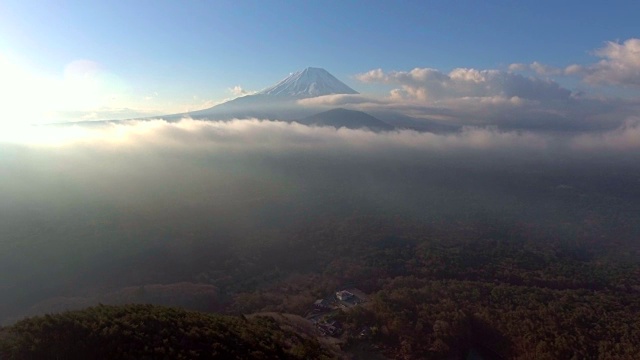 早上在日本的富士山视频素材