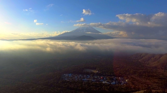 早上在日本的富士山视频素材