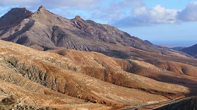 詹迪亚山景- Cardón山;Fuerteventura视频素材