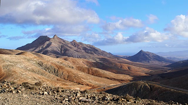 詹迪亚山景- Cardón山;Fuerteventura视频素材