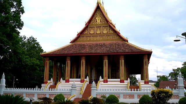 美丽的建筑在Haw Phra Kaew寺庙视频素材