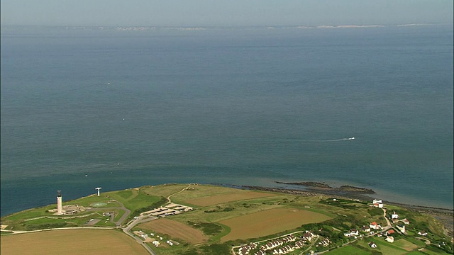 AERIAL，多佛岩石和Cap Gris Nez, Pas de Calais，法国视频素材