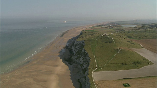 航空，Cap Blanc Nez, Pas de Calais，法国视频素材