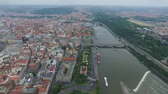 布拉格市区鸟瞰图视频素材