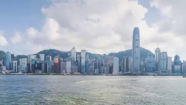 4k分辨率时间流逝香港城市天际线视频素材